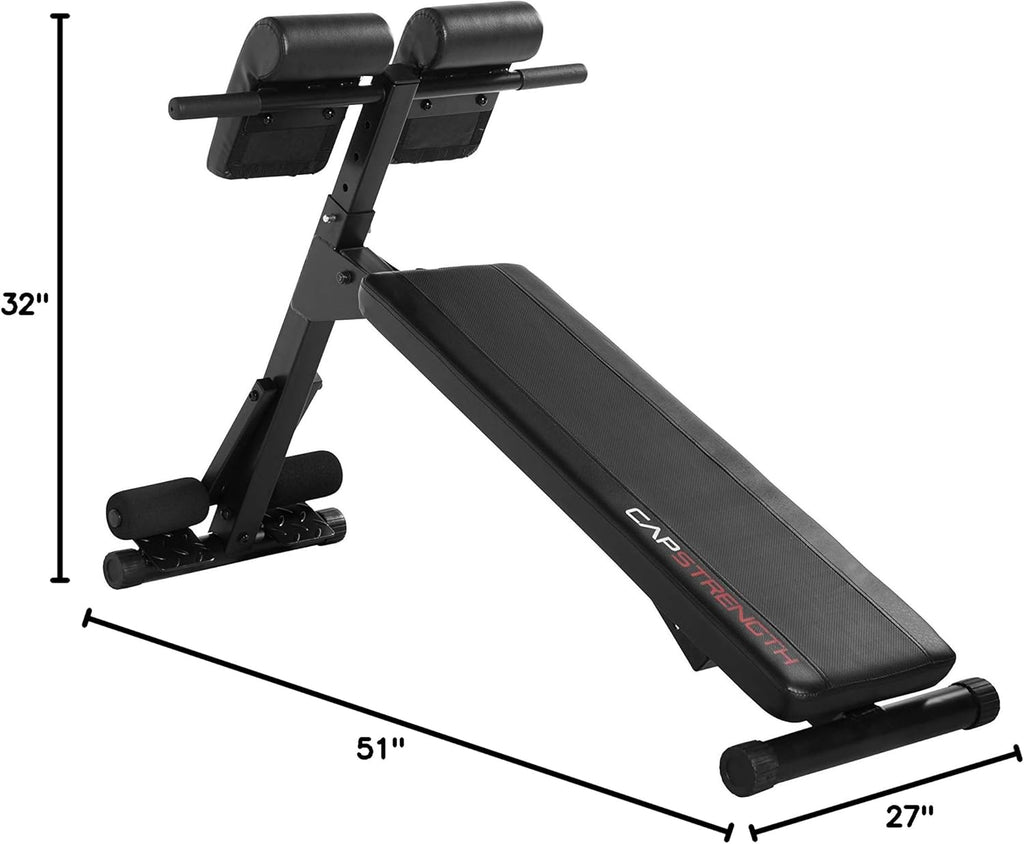 CAP Barbell Hyperextension Ab Bench, Black M23113