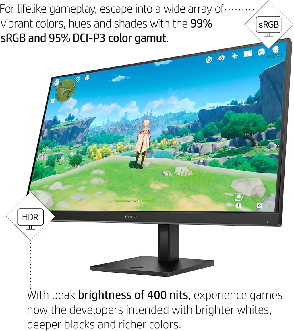 HP OMEN 32q QHD 165Hz Gaming Monitor, IPS Panel, AMD FreeSync Premium O34458