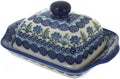 Blue Rose Polish Pottery Charleston Square Butter Dish