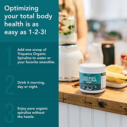 Organic Spirulina Powder by Parry® - Non-Irradiated, Vegan, 8 oz M2390
