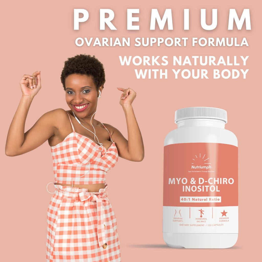 Myo Inositol and D Chiro Inositol Capsules for Female Hormone Balance, 120 Count J8737