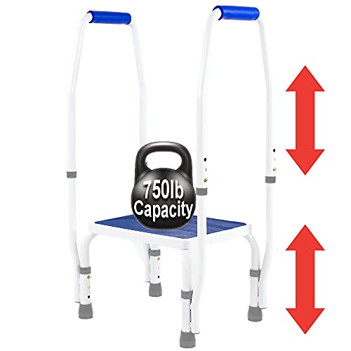Platinum Health AdjustaStep DoubleSafe Deluxe Step Stool with Dual Handle, Height Adjustable K31018