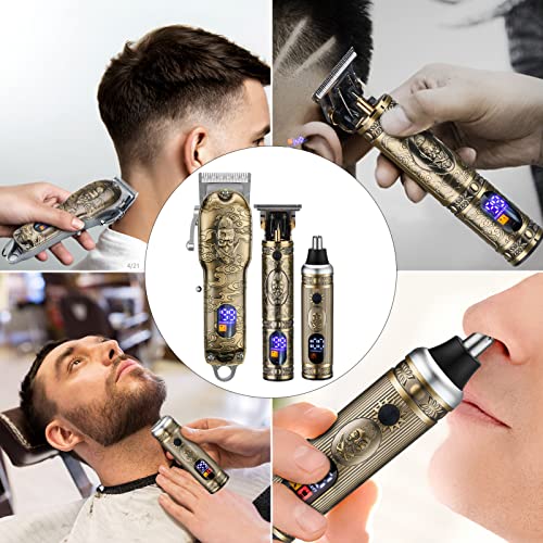 Professional Hair Clippers for Men, 4 in 1 Cordless Grooming Kit with Trimmer (Gray) J50694