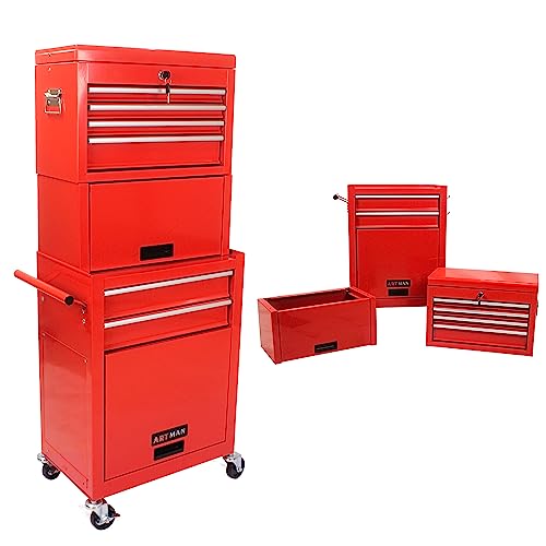 5-Drawer Rolling Tool Cart with Wheels, Black V51953