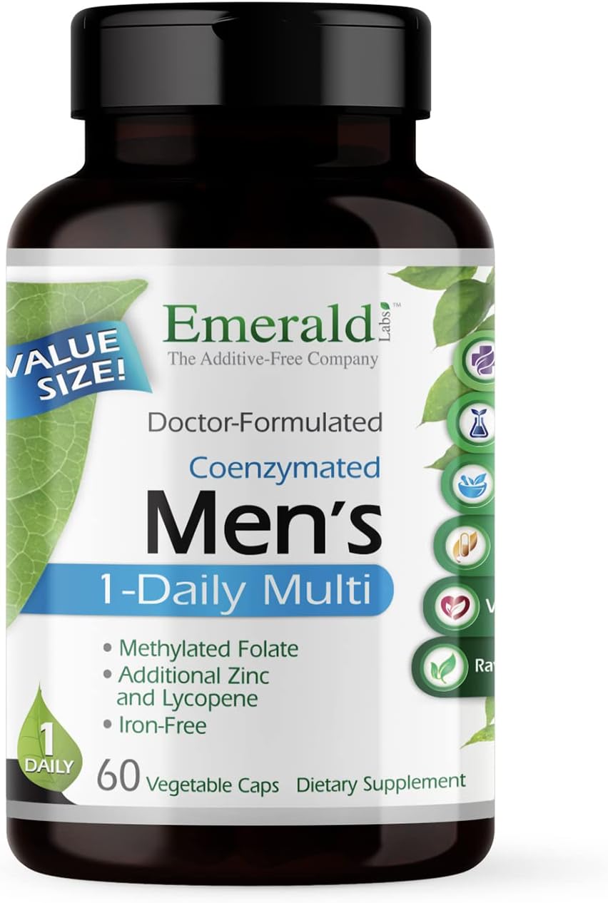 EMERALD LABS Women's & Men's 1-Daily Multi 60 Capsules Multivitamin Q6743