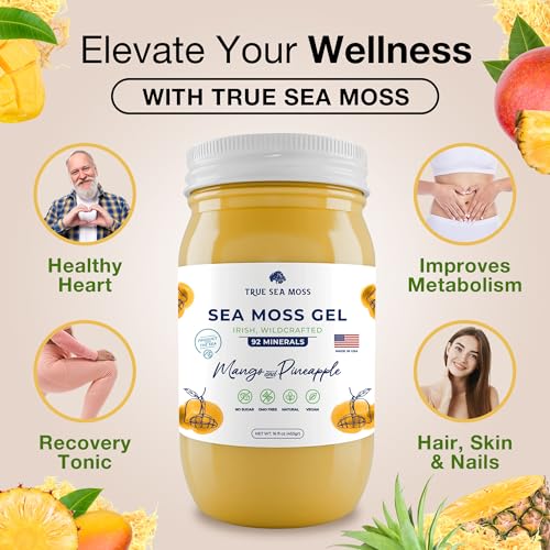 TrueSeaMoss Wildcrafted Irish Sea Moss Gel, Organic, Vegan, Pack of 2 Q95652