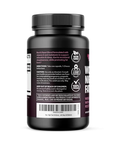 Night Time Fat Burner for Women with Vitamin D, 2 Month Supply M8185
