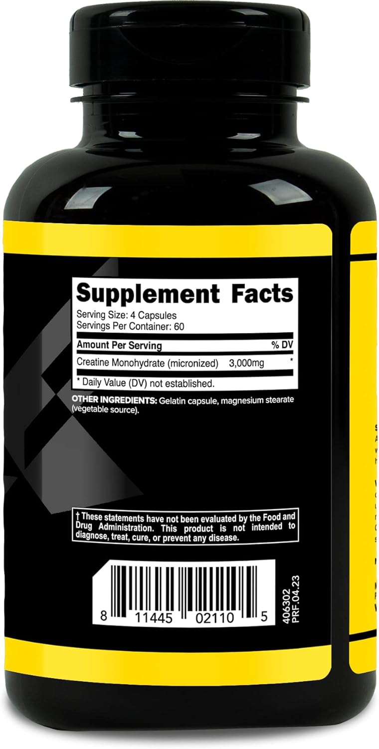 Primaforce Creatine Monohydrate Capsules, 240 Count, 3000mg per Serving Z8767