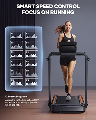 3.0HP Foldable 2 in 1 Treadmill with LED Touch Screens for Home W818772