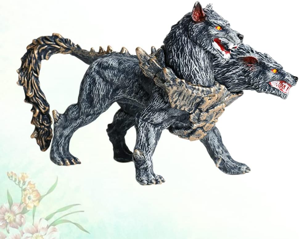 Greek Guardian Hydra Cerberus Statue Hound Figurine Sculpture Y2356
