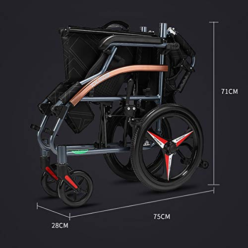 Super-light Magnesium Alloy Self-Propelled Wheelchair with Dual Brake, 18" Seat X462