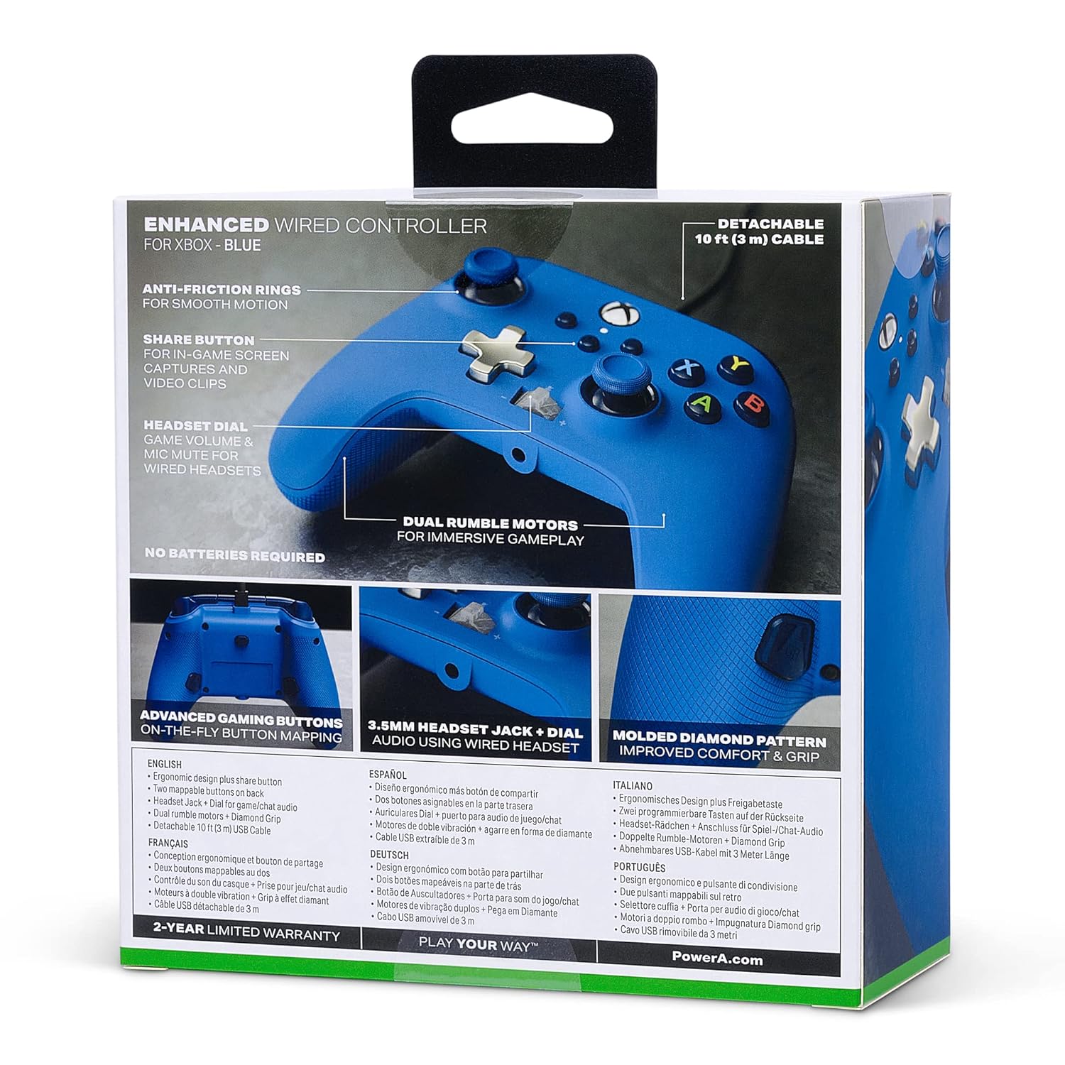PowerA Enhanced Wired Controller for Xbox Series X|S - Blue G65885