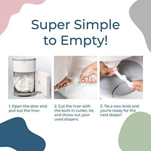 Diaper Dekor Classic Hands-Free Diaper Pail, White B33277