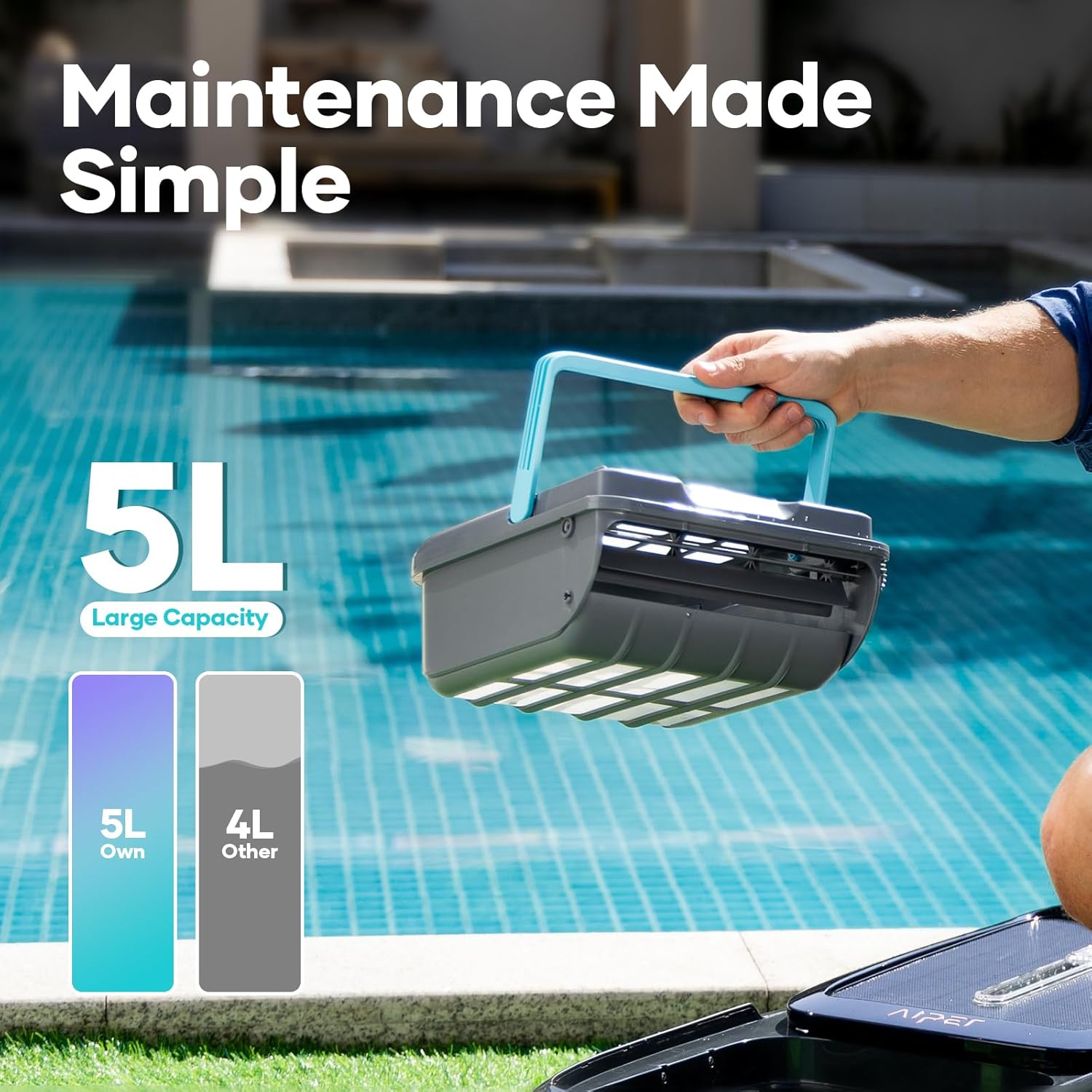 Aiper Surfer S1 Robotic Pool Skimmer with Scuba S1 Cleaner L226788