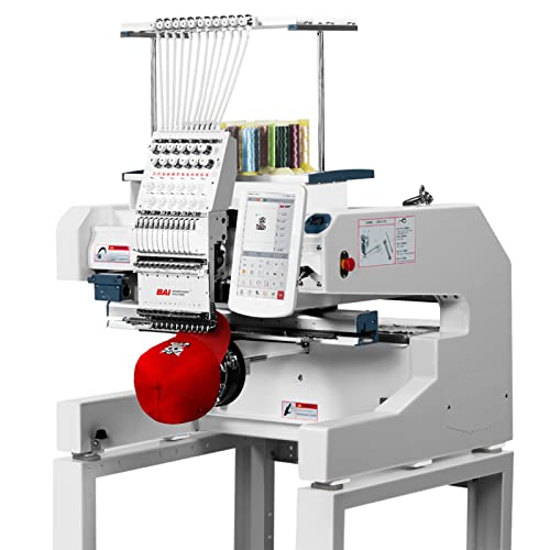 BAi VisionV22 Hat Embroidery Machine, Multi Needles Computerized Commercial Embroidery Machines,15.7"x19.7" Embroidery Area,15 Needles Tubular Structure Stable Cap Embroidery Machine