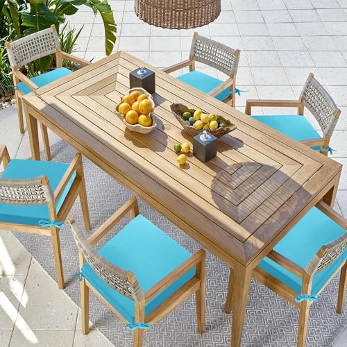 Outdoor Chair Cushions Set of 4, Waterproof Patio Seat Cushions with Ties, Black A5741