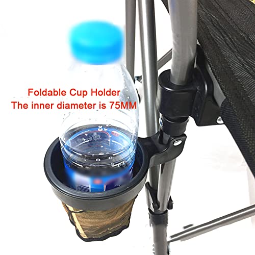 Outdoor Portable Folding Fishing Chair with Armrests and Cup Holder K91820