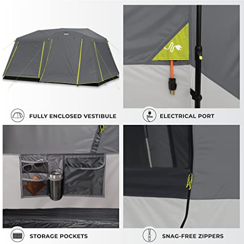 CORE Instant Cabin Tents 6 Person Family Pop Up Camping Tent R26561