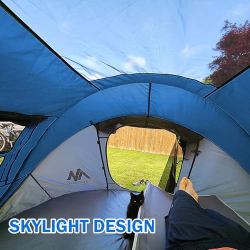 4 Person Pop Up Tent for Camping - AYAMAYA Waterproof Instant Family Tent with Skylight and Removable Rainfly I990