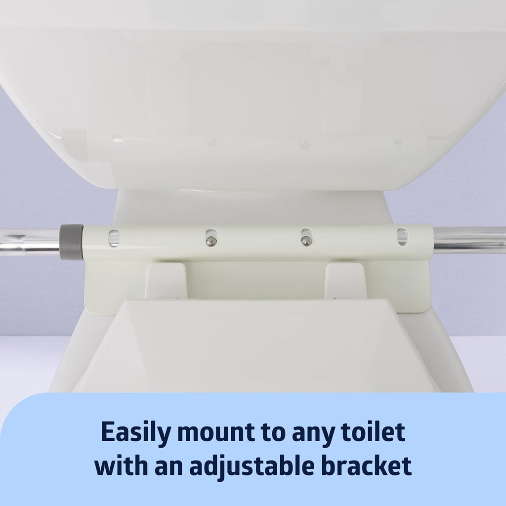 Medline Toilet Safety Rail for Seniors, Height Adjustable, 300 LB Capacity G790926