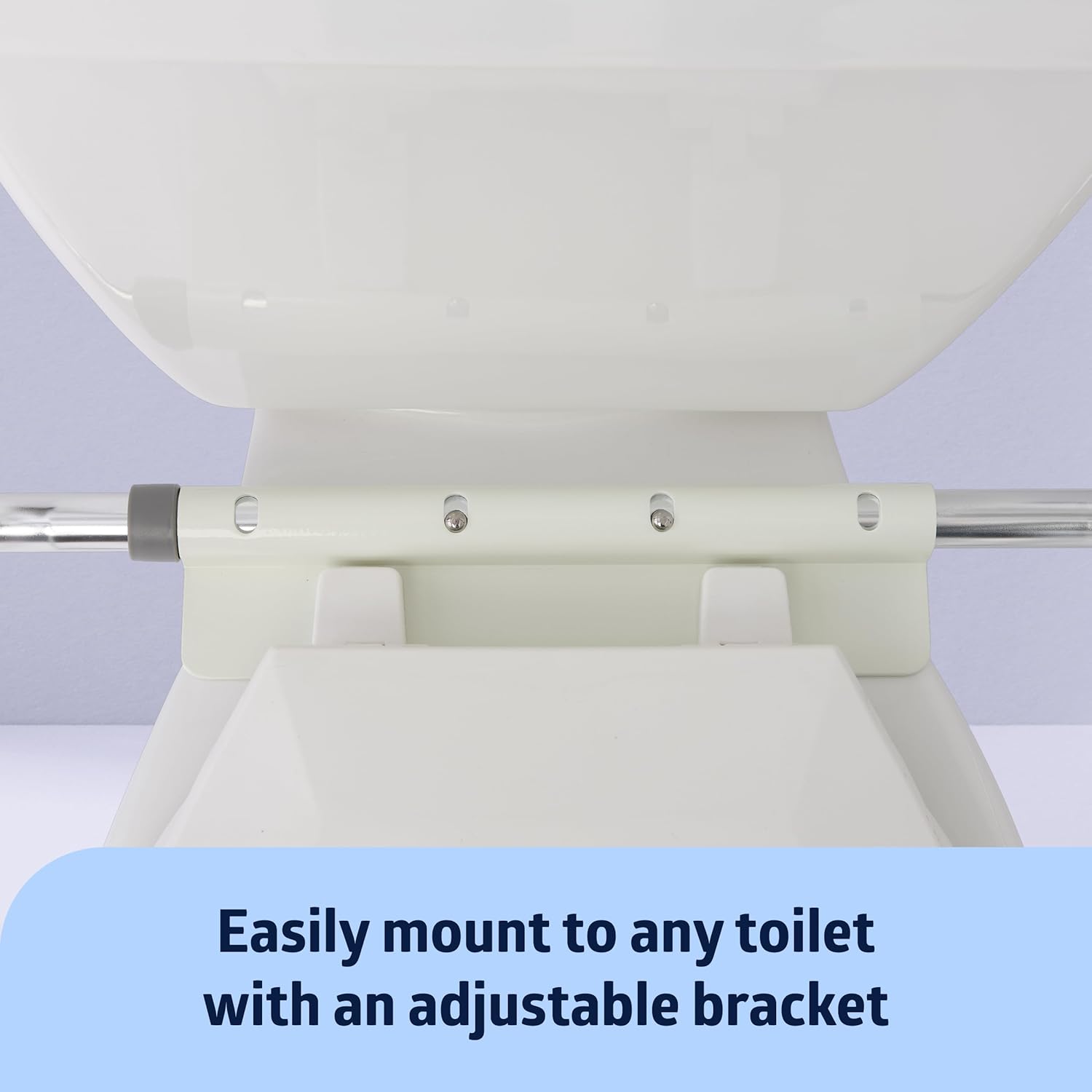 Medline Toilet Safety Rail for Seniors, Height Adjustable, 300 LB Capacity G790926