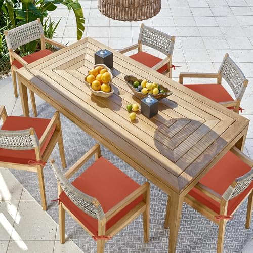 Outdoor Chair Cushions Set of 4, Waterproof Patio Seat Cushions with Ties, Black A5741