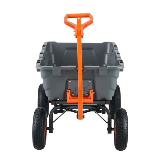 VEVOR 1200lbs 7Cu.Ft. Garden Dump Cart with 13in All Terrain Wheels A75294