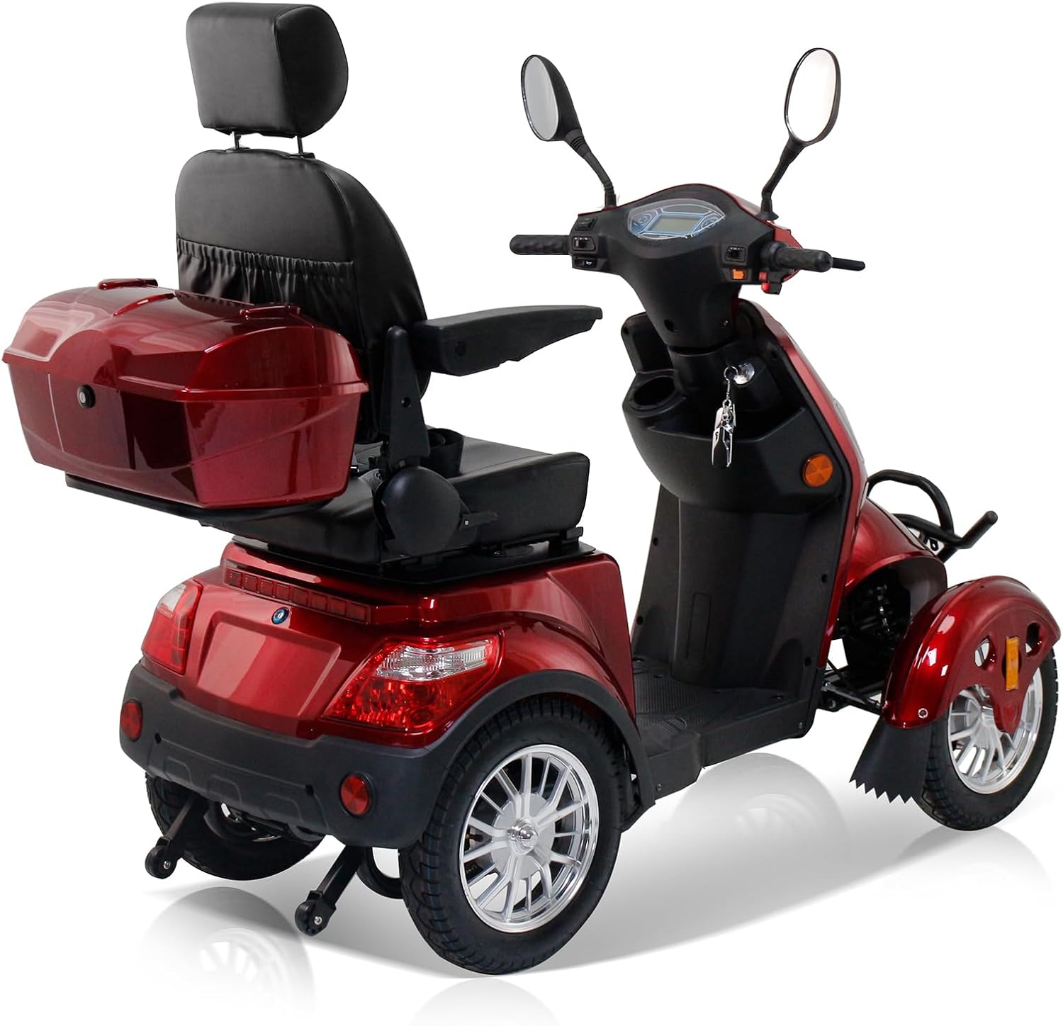 Heavy Duty 4 Wheel Mobility Scooter for Adults & Seniors, 500lbs Capacity, Red K242644