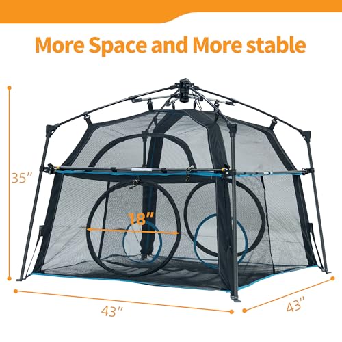 X-Large Catio Outdoor Cat Enclosure and Cat Tower Tent, 3-Tier Portable Foldable, Two Doors Z502328