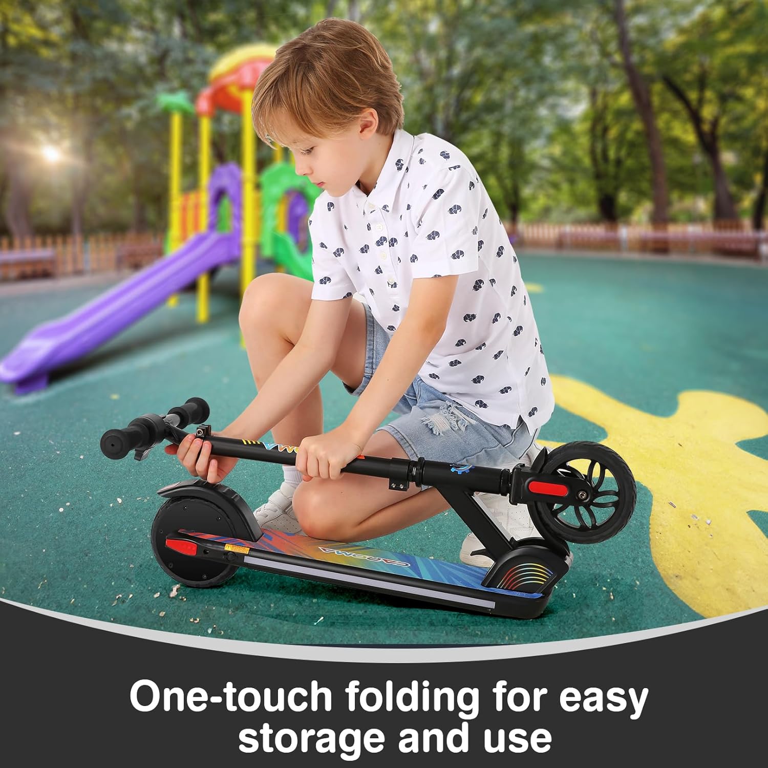 Foldable Electric Scooter for Kids 6-15 with LED Display W437
