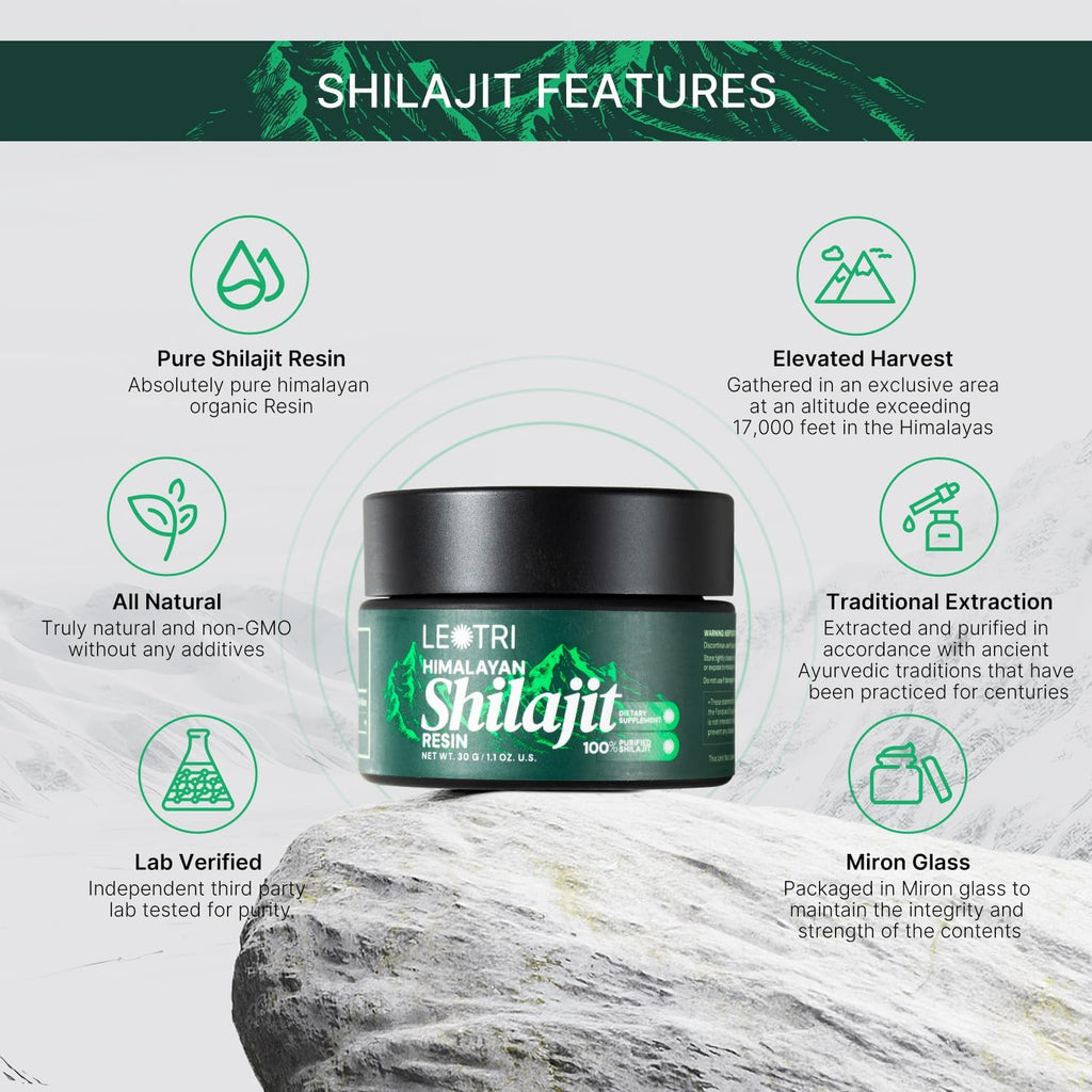 Shilajit Pure Himalayan Organic Resin, Fulvic Acid with Trace Minerals, 1.1 OZ O567529
