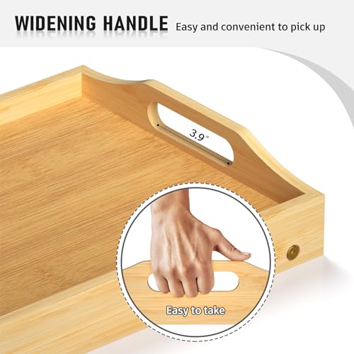Bamboo Breakfast Bed Tray with Folding Legs D6004
