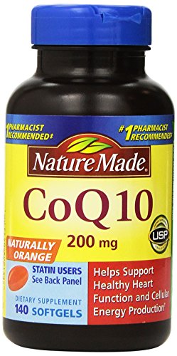 Nature Made CoQ10 200 mg, Dietary Supplement for Heart Health and Cellular Energy Production, 100 Softgels, 100 Day Supply