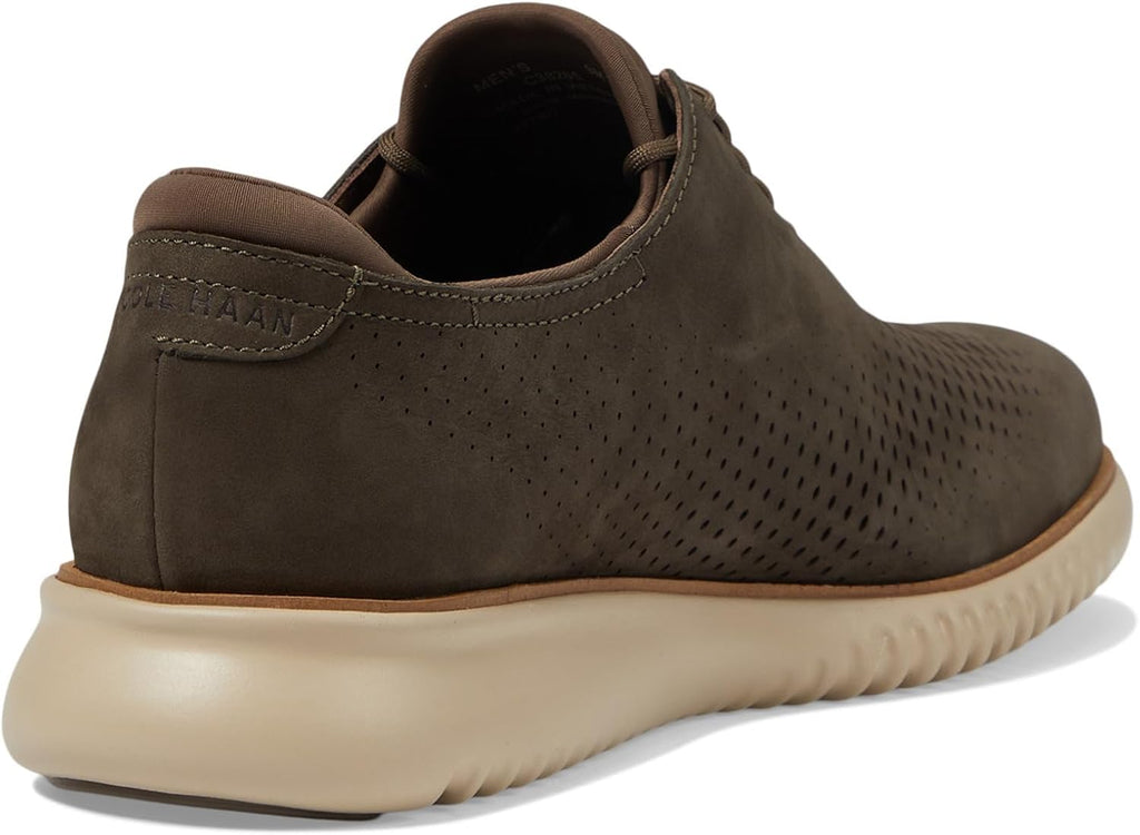 Cole Haan Men's 2.Zerogrand Laser Wing Tip Oxford Lined, Deep Olive Nubuck Z3165