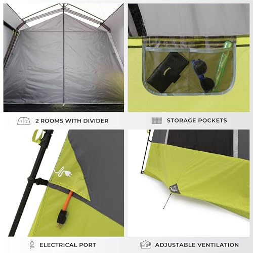 CORE Instant Cabin Tents 6 Person Family Pop Up Camping Tent R26561