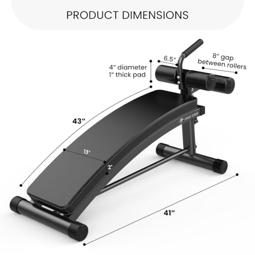 Finer Form Sit Up Bench with Reverse Crunch Handle for Home Gym Z323