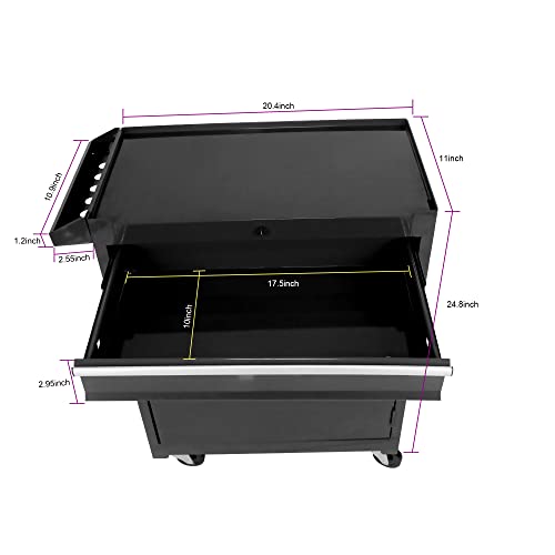 5-Drawer Rolling Tool Cart with Wheels, Black V51953