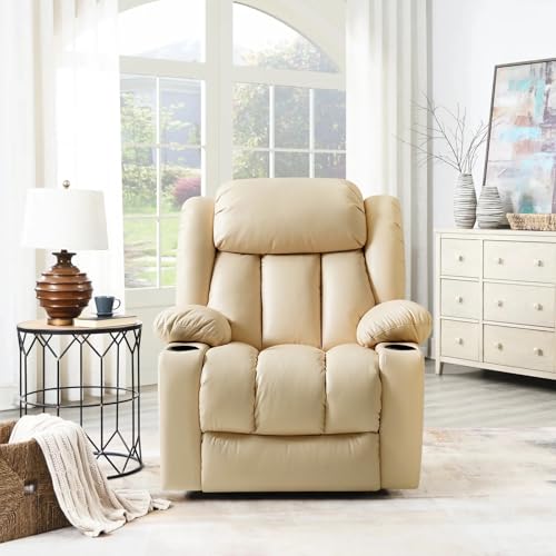 Power Lift Recliner Chair with Heat and Massage for Elderly, Beige I68465