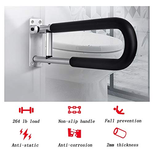 Toilet Grab Bar 24 Inch Stainless Steel Wall Mounted Bathroom Safety Rail B94740