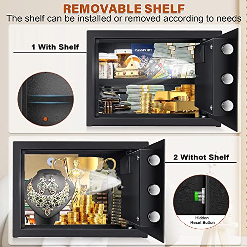 Fireproof Waterproof Safe Box with Digital Keypad and Key K88455