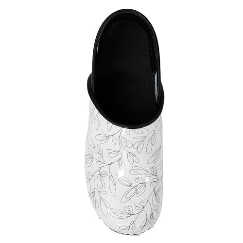 BJORK Swedish Comfort Women's Printed Leather Clogs L761453