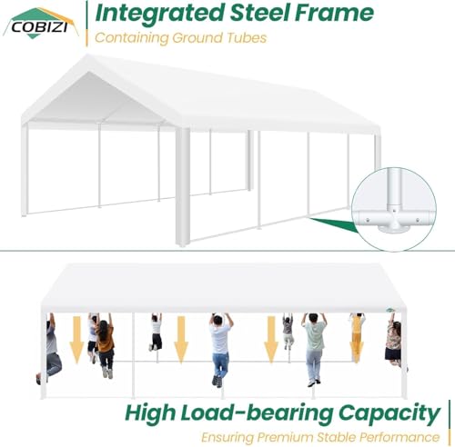 COBIZI 20x40 Party Tent Heavy Duty with Removable Sidewall, White S4012