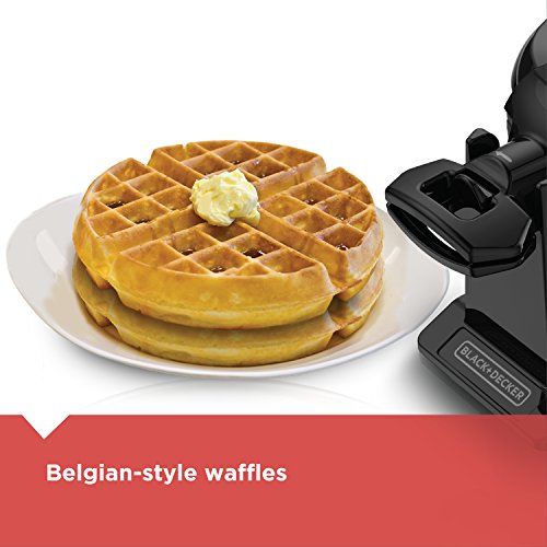 BLACK+DECKER Rotating Waffle Maker, Black W4047