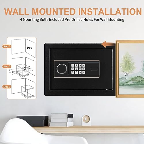 1.0 Cubic Feet Fireproof Waterproof Digital Safe Box with Keypad Lock T905182
