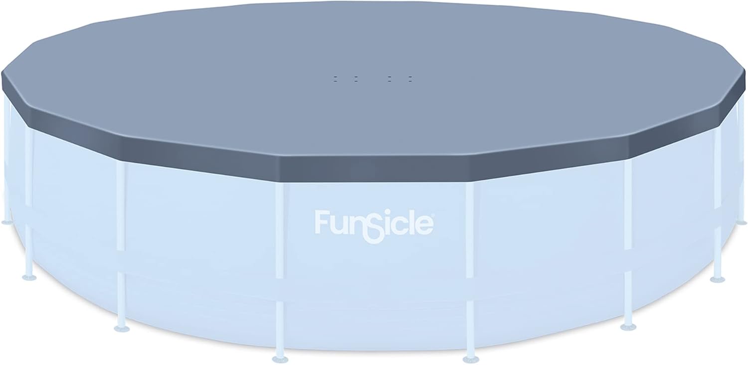 Funsicle Oasis 20' x 48" Round Frame Above Ground Swimming Pool with Debris Cover H629762