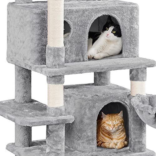 Yaheetech Cat Tree 67in Large Cat Tower with Scratching Post & Condo L69180