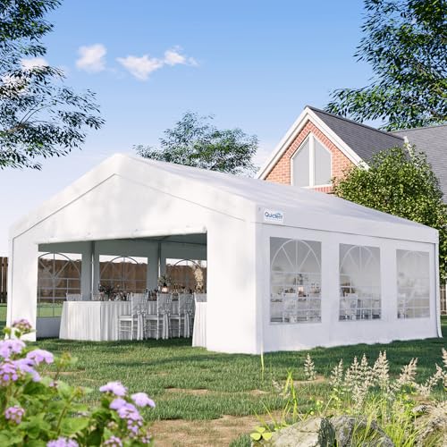 Quictent 20x20 Party Tent Heavy Duty Outdoor Canopy with Storage Bags M75972