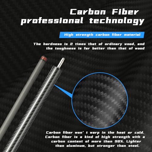 CROWN ME Carbon Fiber Break Pool Cue Stick 20oz 13mm 58" X711