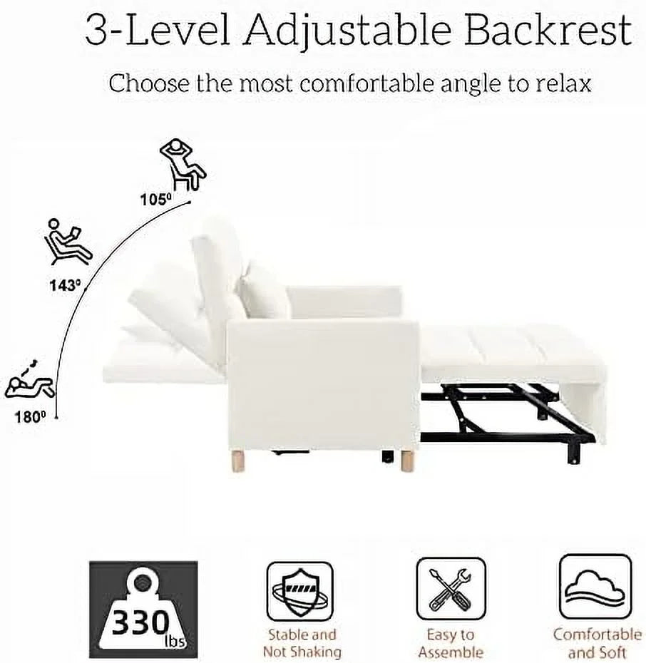 xrboomlife Convertible Sofa Bed with Lumbar Support O213330