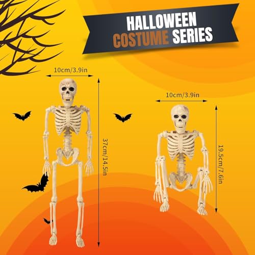 5.4 ft Posable Halloween Skeleton Decoration with Movable Joints L910930